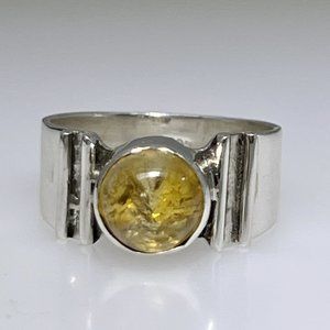Modern style sterling silver and Citrine ring, size 7.75, NWOT